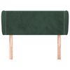 vidaXL T&ecirc;te de lit avec oreilles Vert fonc&eacute; 103x23x78/88 cm Velours