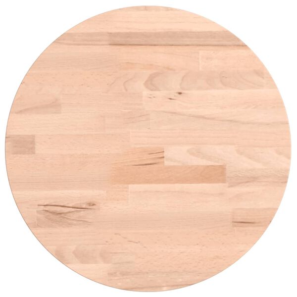 vidaXL Dessus de table &Oslash;30x2,5 cm rond bois massif de h&ecirc;tre