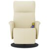 vidaXL Fauteuil inclinable de massage et repose-pieds cr&egrave;me similicuir