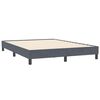 vidaXL Sommier &agrave; lattes de lit et matelas gris fonc&eacute; 160x210cm velours