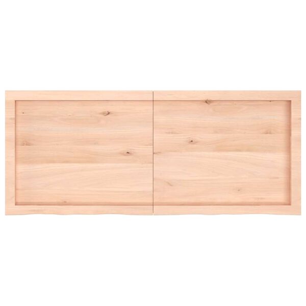 vidaXL &Eacute;tag&egrave;re murale 120x50x(2-4) cm bois de ch&ecirc;ne massif non trait&eacute;