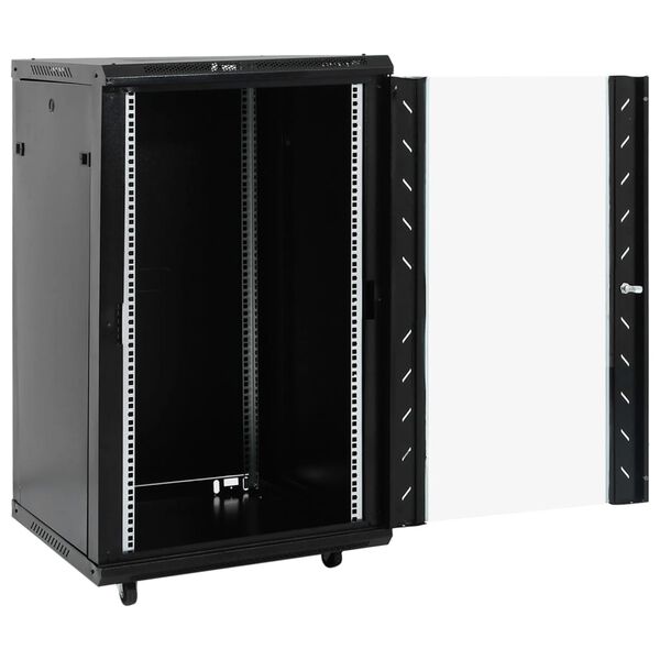 vidaXL Coffret de réseau à pieds pivotants 18U 19" IP20 60x60x100 cm