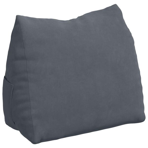 vidaXL Coussin de Dos Gris fonc&eacute; 60 x 20 x 50 cm