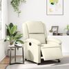 vidaXL Fauteuil inclinable électrique Crème Similicuir