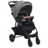 vidaXL Poussette pour b&eacute;b&eacute; 3-en-1 Gris clair Acier