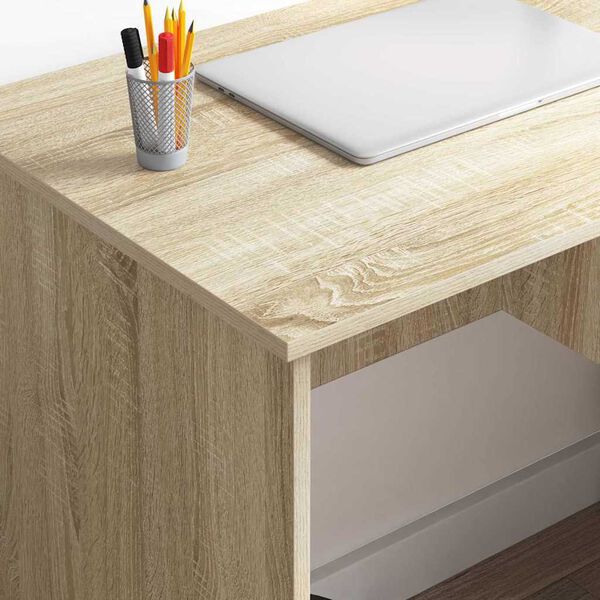 vidaXL Bureau Ch&ecirc;ne Sonoma 90 x 49 x 75 cm Bois d'ing&eacute;nierie