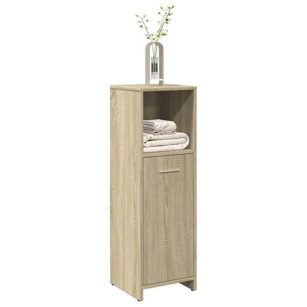 vidaXL Armoire de salle de bain Ch&ecirc;ne sonoma 30x30x95 cm Agglom&eacute;r&eacute;