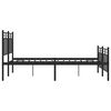 vidaXL Cadre de lit m&eacute;tal sans matelas avec pied de lit noir 120x190cm