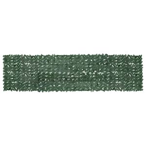 vidaXL &Eacute;cran de balcon avec feuilles vert fonc&eacute; 400x100 cm