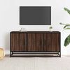 vidaXL Meuble TV ch&ecirc;ne marron 100x35x50 cm bois d'ing&eacute;nierie et m&eacute;tal