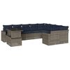 vidaXL Ensemble de canap&eacute; de jardin 10 pcs avec coussins gris