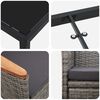 vidaXL Ensemble de salle &agrave; manger pour jardin 7 pcs Gris polyrotin