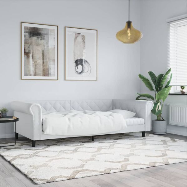 vidaXL Lit de jour blanc 100x200 cm similicuir