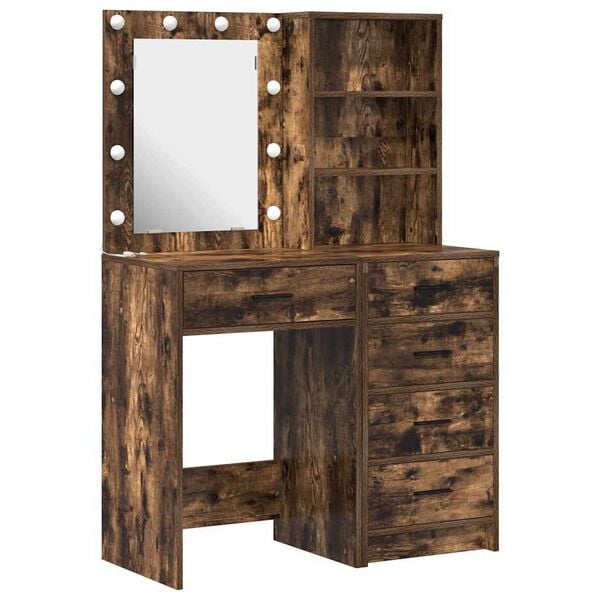 vidaXL Table de Toilette avec tiroir 2 pcs Marron 50 x 41 x 135 cm
