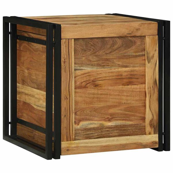 vidaXL Bo&icirc;te de rangement 50 x 50 x 50 cm Bois d'Acacia Massif