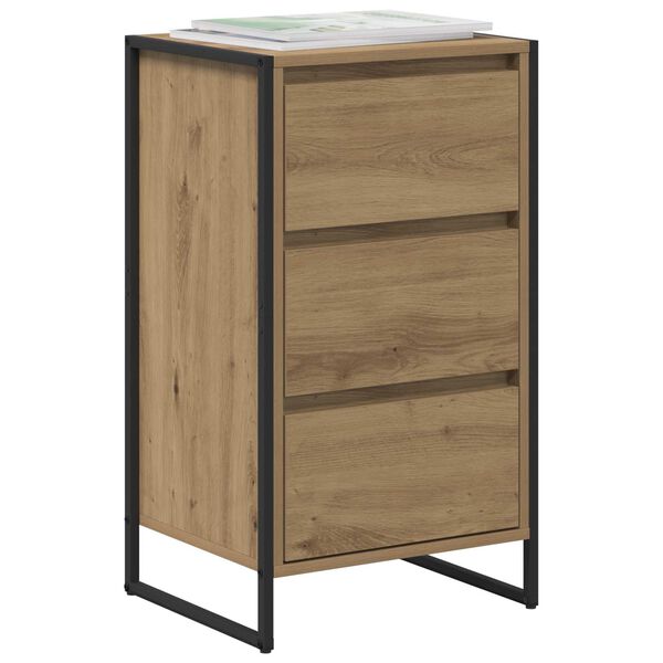 vidaXL Buffet Ch&ecirc;ne artisan 42 x 36 x 75.5 cm Bois d'ing&eacute;nierie