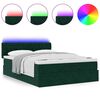 vidaXL Cadre de lit ottoman avec matelas vert fonc&eacute; 140x200 cm velours