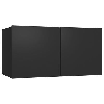 vidaXL Meuble TV suspendu Noir 60x30x30 cm