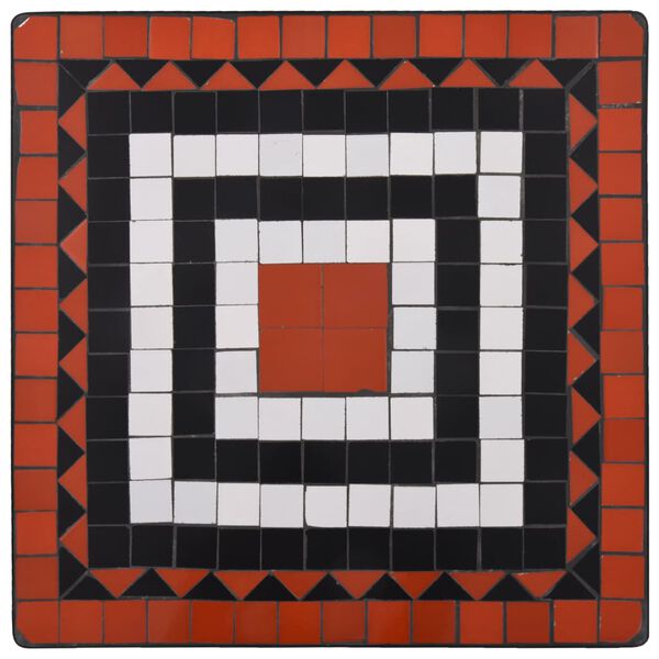 vidaXL Ensemble de bistro mosa&iuml;que 3 pcs Carreaux Terre cuite et blanc
