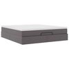 VidaXL Cadre de lit ottoman avec matelas gris 160x200 cm similicuir
