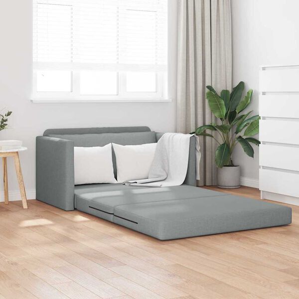 vidaXL Canap&eacute;-Lit 110cm Gris clair tissu