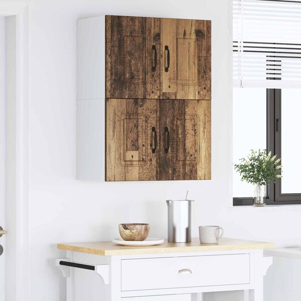vidaXL Meuble mural de cuisine 2 pcs Bois Ancien 60 x 31 x 40 cm