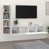vidaXL Ensemble de meubles TV 4 pcs Blanc Bois d'ing&eacute;nierie