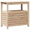 vidaXL Table de rempotage avec &eacute;tag&egrave;res 82,5x45x81 cm bois massif pin