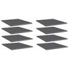 vidaXL Panneaux de biblioth&egrave;que 8 pcs gris brillant bois d&rsquo;ing&eacute;nierie