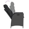 vidaXL Ensemble &agrave; manger de jardin 9pcs coussins noir r&eacute;sine tress&eacute;e