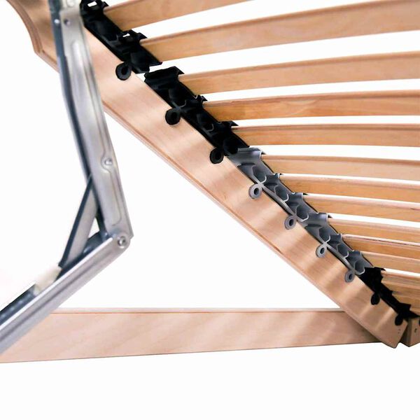 vidaXL Sommier &agrave; lattes Marron 140 x 190 cm Bois de h&ecirc;tre massif