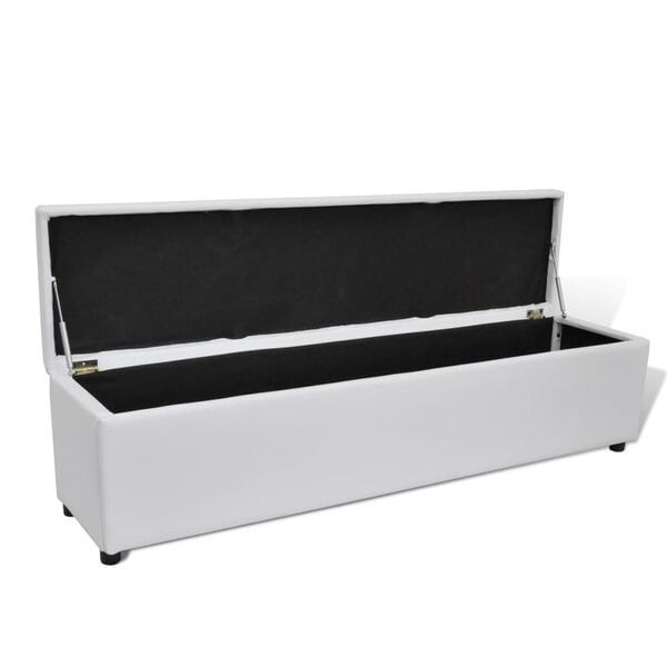 vidaXL Banc de rangement Blanc 168x44x44 cm