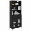 vidaXL Haut Armoire Ch&ecirc;ne noir 69,5 x 34 x 180 cm Bois d'ing&eacute;nierie