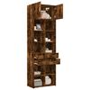 vidaXL Armoire de rangement chêne fumé 70x42,5x225cm bois d'ingénierie