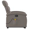 vidaXL Fauteuil inclinable de massage Taupe Tissu