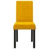 vidaXL Chaises &agrave; manger lot de 2 jaune velours