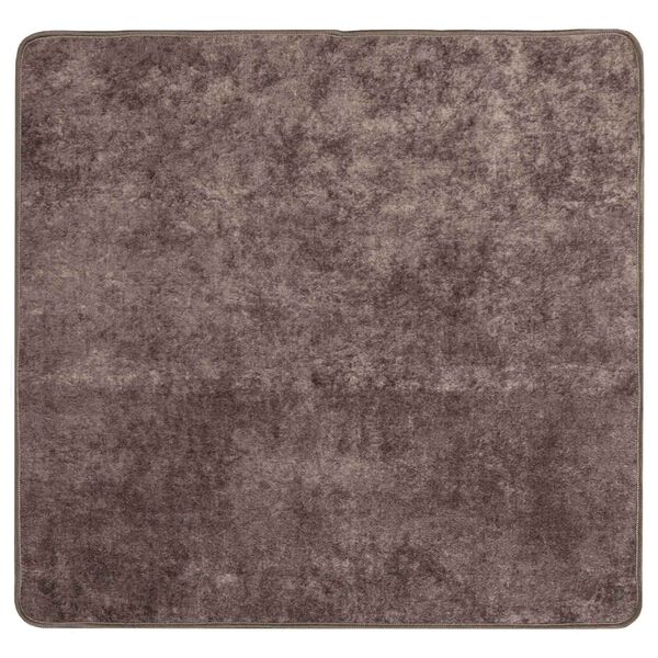 vidaXL Coureur de Tapis MARSA Gris 100 x 100 cm Polyester et PVC