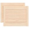 vidaXL Portes &agrave; lattes avec porte 2 pi&egrave;ces Naturel 69 x 49,4 cm