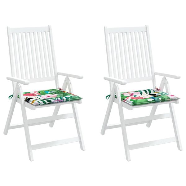 vidaXL Coussins de chaise de jardin lot de 2 multicolore 50x50x4 cm