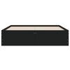 vidaXL Cadre de lit avec tiroirs sans matelas noir 135x190 cm