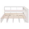 vidaXL Lit bibliothèque sans matelas blanc 140x190 cm bois pin massif