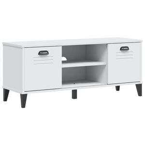 vidaXL Banc &agrave; chaussures VIKEN blanc 106x35x45 cm bois massif de pin