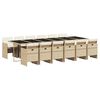 vidaXL Ensemble &agrave; manger de jardin et coussins 13 pcs beige