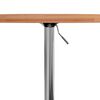 vidaXL Table de bar &Oslash;50x90,5 cm bois massif de h&ecirc;tre