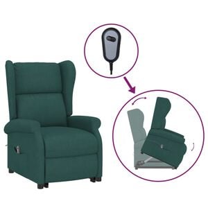 vidaXL Fauteuil Vert fonc&eacute; Tissu