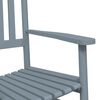 vidaXL Chaise &agrave; bascule avec table pliable gris bois massif peuplier