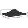 vidaXL Toit de tente de réception 4,5x3 m Noir 270 g/m²
