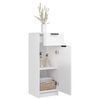 vidaXL Armoire de salle de bain blanc brillant 32x33,5x90 cm