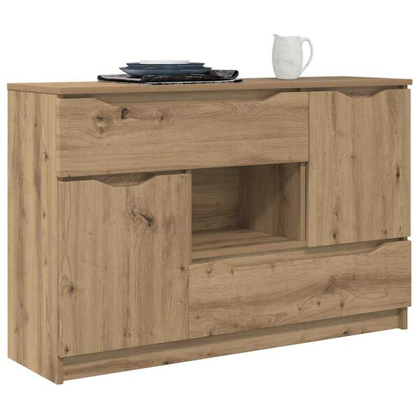 vidaXL Buffet Ch&ecirc;ne artisanal 100 x 30 x 65,6 Bois d'ing&eacute;nierie