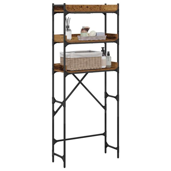 vidaXL Étagère pour machine à laver Bois ancien 67 x 25 x 163 cm